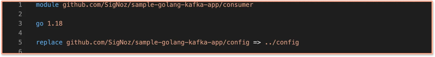 Modify go.mod in kafka producer and consumer folder