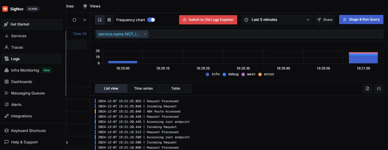 Send Nodejs winston logs to Signoz