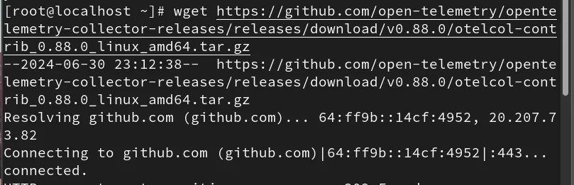 Downloading Otel-Collector